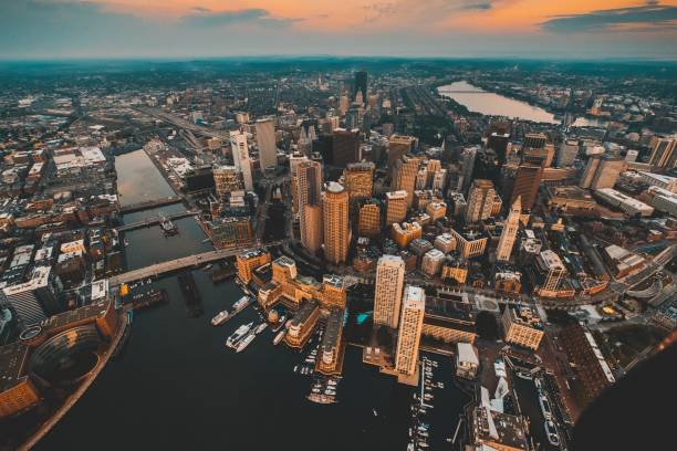 istock Beautiful overhead cityscape shot with a drone 1440272001