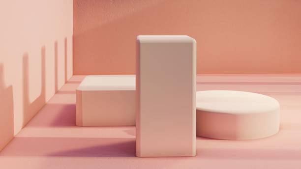 istock Pink podium for product presentations, exhibitions, and mockups 1440275467