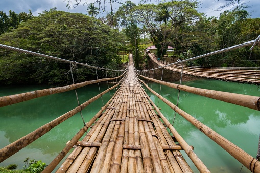 A beautiful shot of Bohol Hanging Bridge in the Philippines during daytime