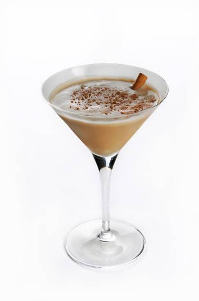 istock Vertical isolated shot of Brandy Alexander Cocktail - perfect for menu usage 1440281744