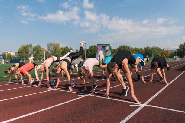 istock Group of young athlete runnner are training 1440282796