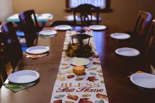 istock High angle shot of a table runner on a dinner table with a blurred background 1440283499