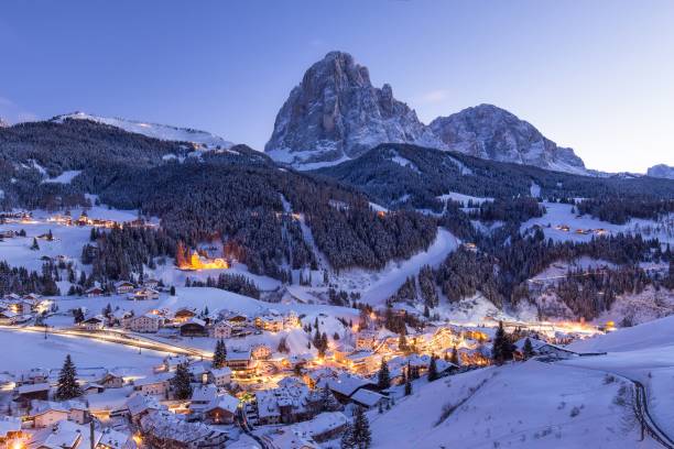 Dolomites dolomiti beautiful winter landscape ski dolomites stock pictures, royalty-free photos & images