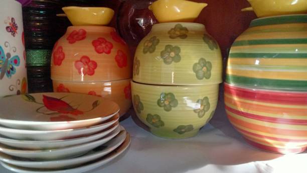 istock Bowls and small plates of color 1440287369