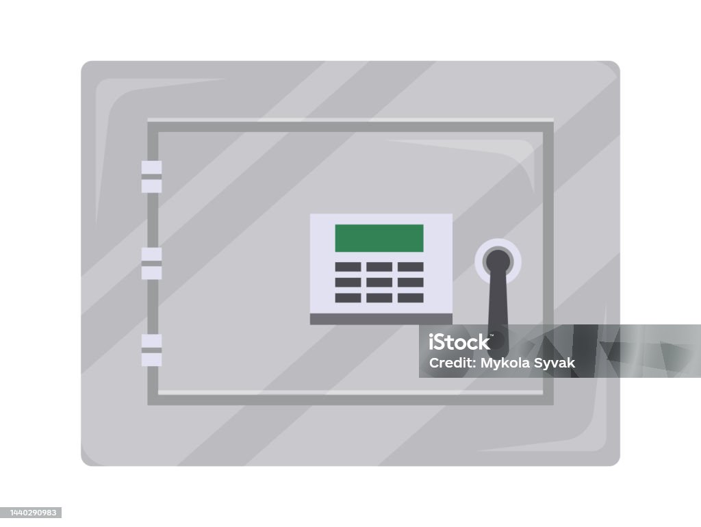 Safe With Electronic Lock Vector Illustration Stock Illustration ...