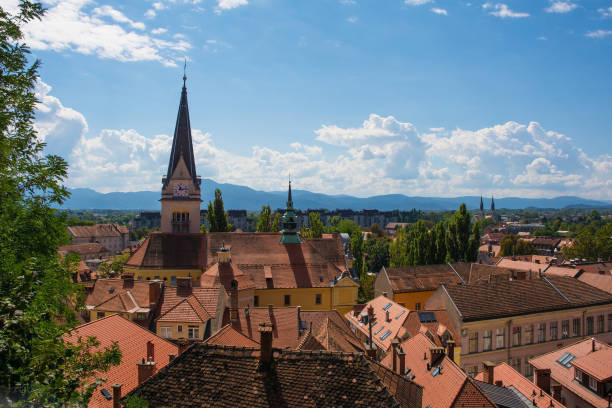 istock Ljubljana viewed from Castle Hill, Slovenia 1440293631
