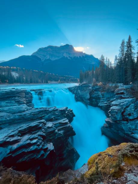 Jasper nationaal park Icefield parkway athabasca waterval