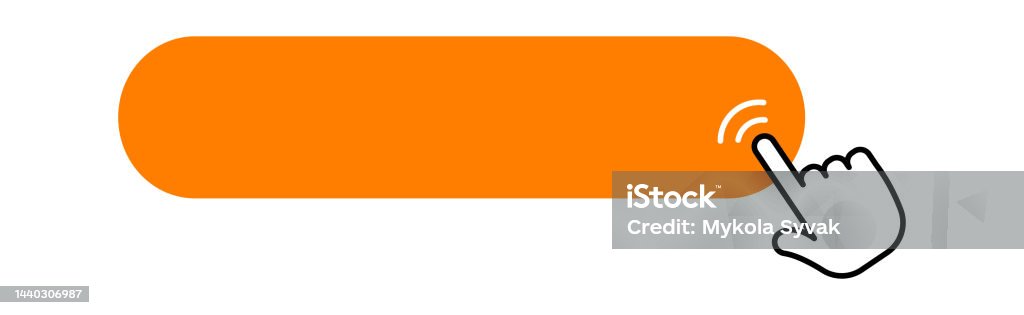 Stock Switch Click Click Button With Cursor Web Design Element Vector Illustration Stock ...
