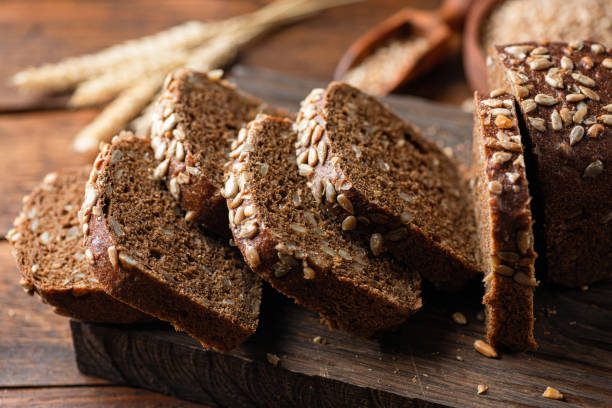 istock Whole grain rye bread cut into slices 1440312181