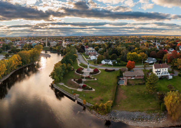 istock Aerial panorama over Plattsburgh iN New York state 1440313107