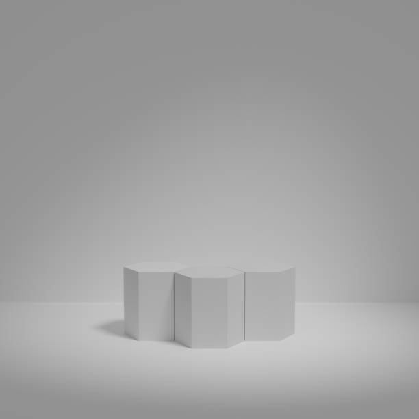 istock 3d rendering display product abstract minimal scene with geometric podium platform. stand for cosmetic products. Stage showcase on pedestal 3d studio. 1440314290