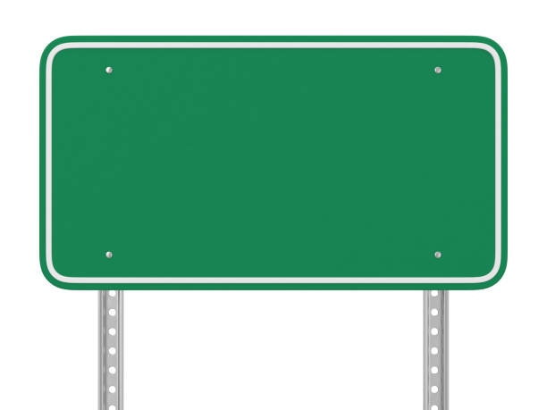 istock Blank Green Road Sign 1440315250