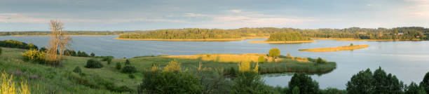 istock Serene landscape with a lake lake in the evening 1440323719