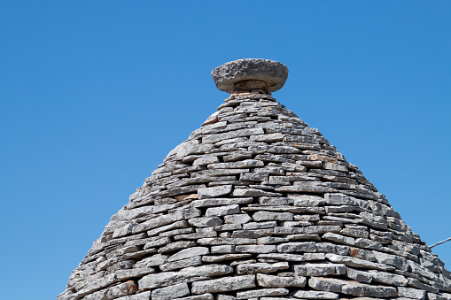Traditional roof of rural houses of typical construction of Puglia in southern Italy.