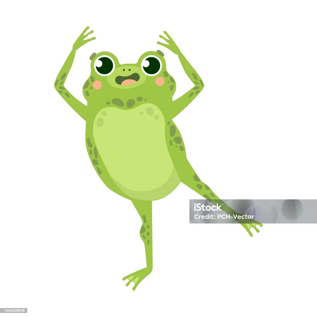 Ilustración de Linda Rana Colorida Bailando En Una Pierna Ilustración Vectorial De Dibujos Animados Divertido Sapo De Dibujo Verde Sobre Fondo Blanco Animales Vida Silvestre Naturaleza y más Vectores Libres de Derechos Ilustración de Linda Rana Colorida Bailando En Una Pierna Ilustración Vectorial De Dibujos Animados Divertido Sapo De Dibujo Verde Sobre Fondo Blanco Animales Vida Silvestre Naturaleza y más Vectores Libres de Derechos