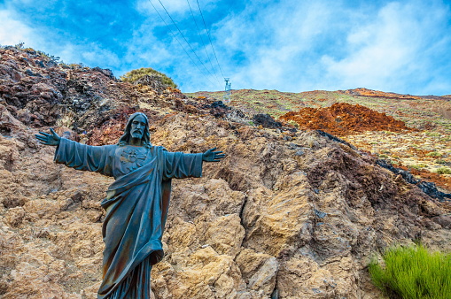 Jesus Christ the Reedemer statue in Tenerife, Canary Islands.