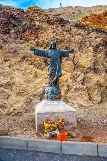 Jesus Christ the Reedemer statue in Tenerife, Canary Islands.