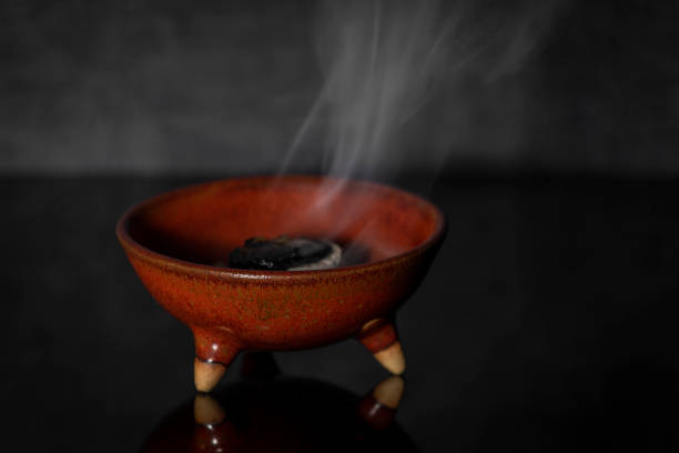 istock Gum olibanum on black table and gray background 1440335224