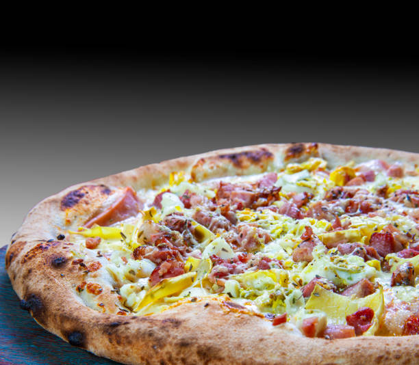 istock Pizza with corn, bacon, chili, onion, pea 1440345497
