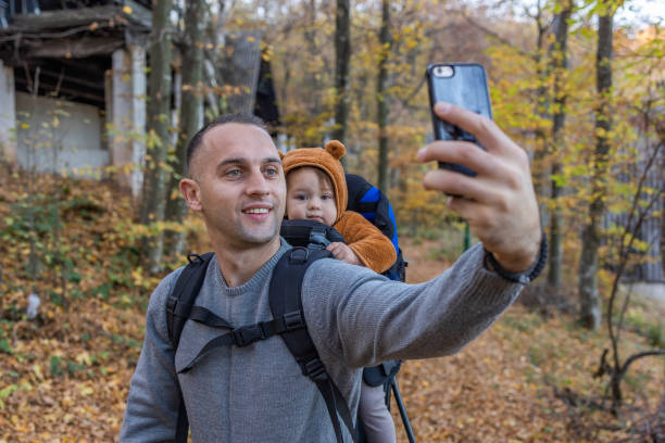 istock Family autumn hiking 1440347067