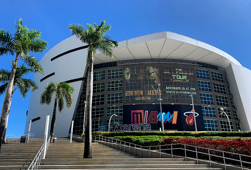 FTX Arena Miami former American Airlines Arena - MIAMI, FLORIDA, USA - Photo take on October 25, 2022