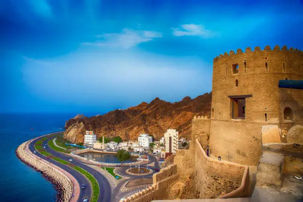 Landscap of Mutrah Corniche in Muscat, Oman