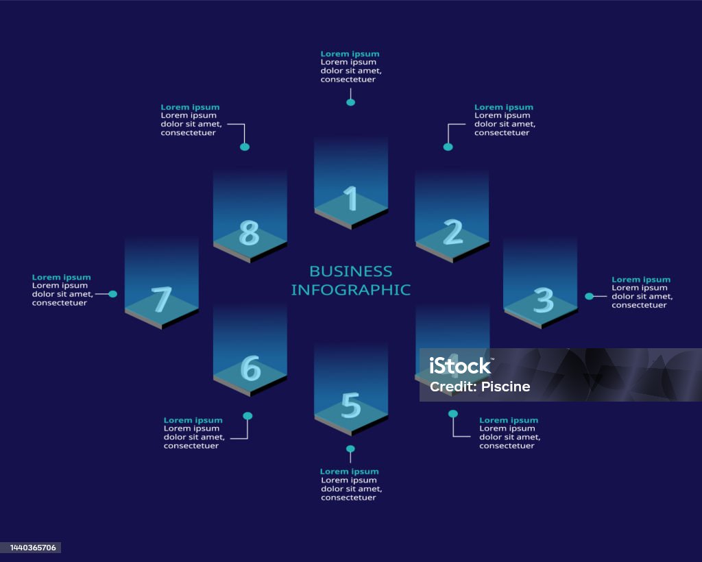 Technical Tutorial Step Numbers Step Number Chart Template For Infographic For Presentation For 8 ...