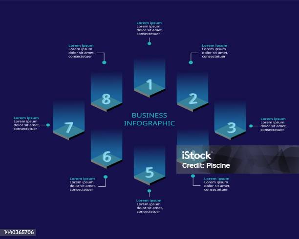 Technical Tutorial Step Numbers Step Number Chart Template For Infographic For Presentation For 8 ...