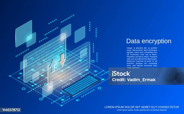Data Encryption Vector Concept Stock Illustration - Download Image Now ...