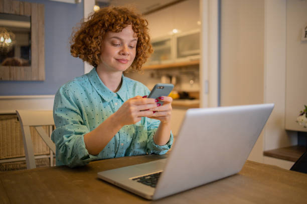 istock Young woman working from home 1440384579