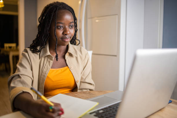 istock Young woman working from home 1440385277