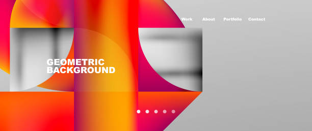 istock Minimal geometric abstract background. Circle and line design. Trendy techno business template for wallpaper, banner, background or landing 1440392018