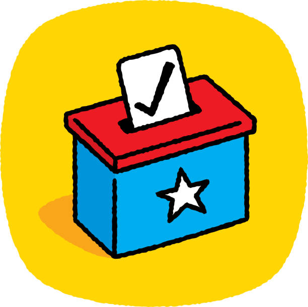 ilustraciones, imágenes clip art, dibujos animados e iconos de stock de ballot box vote doodle 7 - voting doodle republican party democratic party