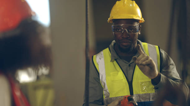 istock Factory workers are moving goods in the factory. 1440398927