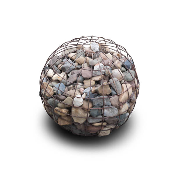 istock A ball with stones for landscape design. Isolated on a white background. 1440405643