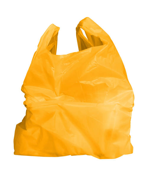 istock Shopping plastic bag - yellow 1440409925