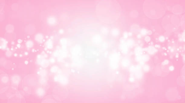 istock Abstract Beautiful White Bokeh Glitter Lights Pink Background. Defocused Effect Wallpaper, Celebration Christmas Backdrop. 1440414336