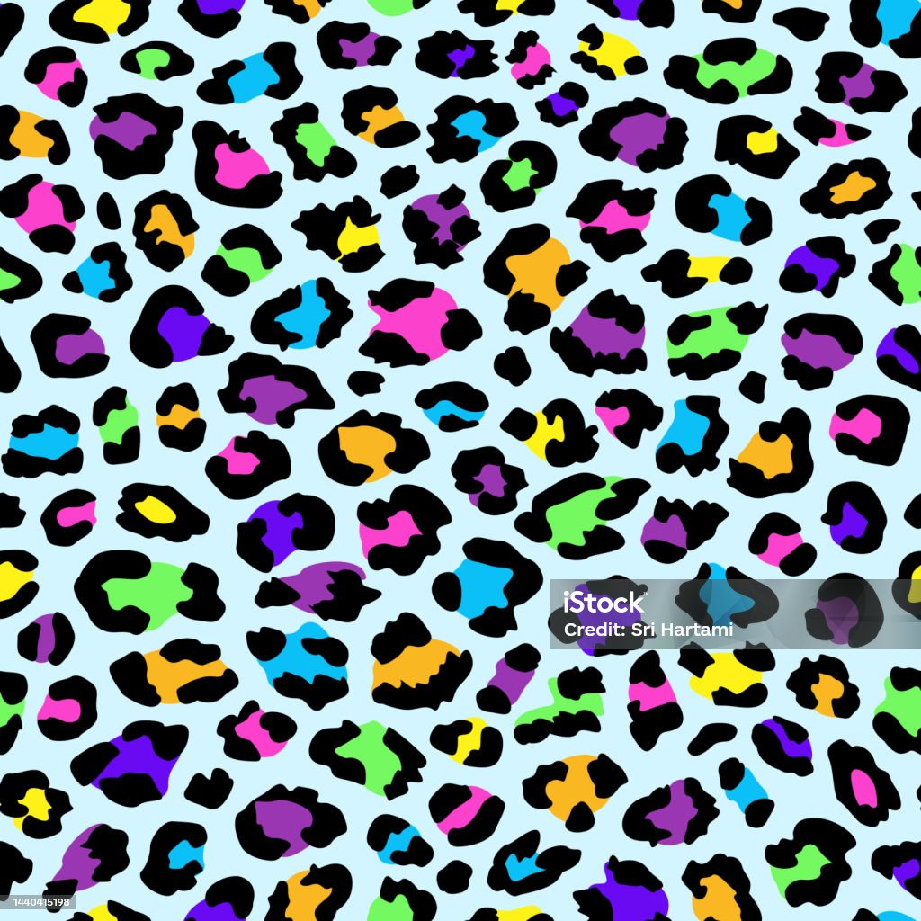 Blue Cheeta Pattern Colorful Cheetah Backgrounds