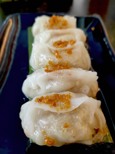 istock Close up of Chinese steamed dumplings, selective focus. 1440415213