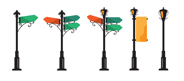 Fake Sign Post Vector Graphic Of Signpost Stock Illustration - Download Image Now ...