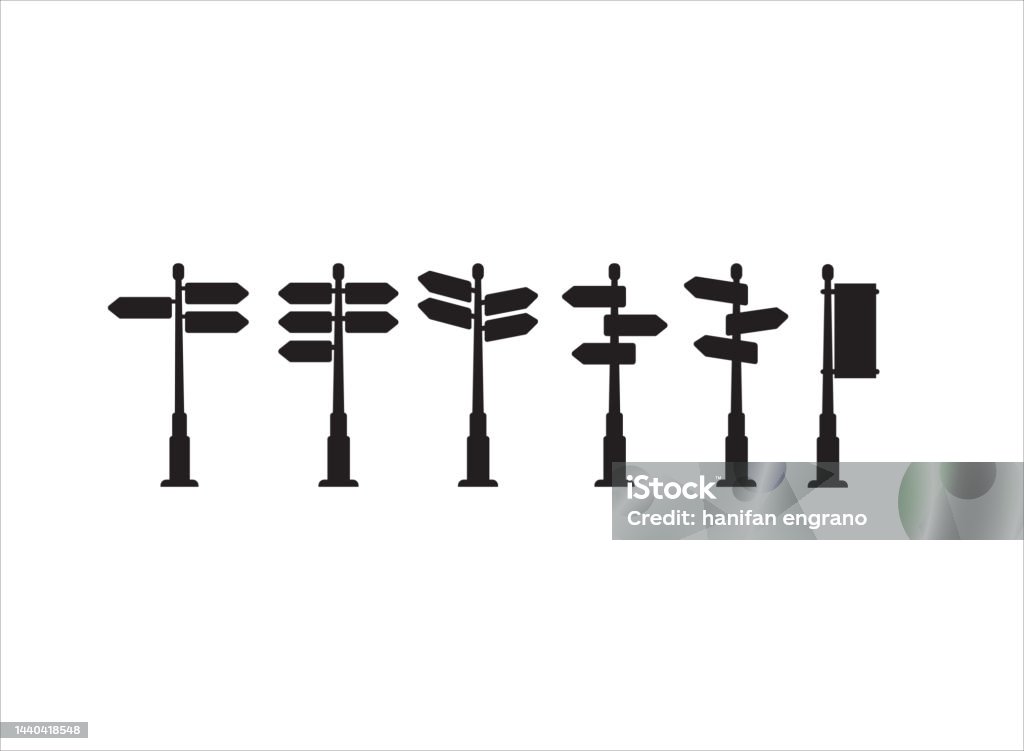 Abstract Signposts Vector Graphic Of Signpost Stock Illustration - Download Image Now ...