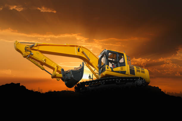 istock Crawler Excavators are digging the soil in the construction site. 1440426724