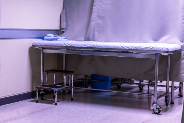 istock Empty hospital bed at hospital area 1440430097