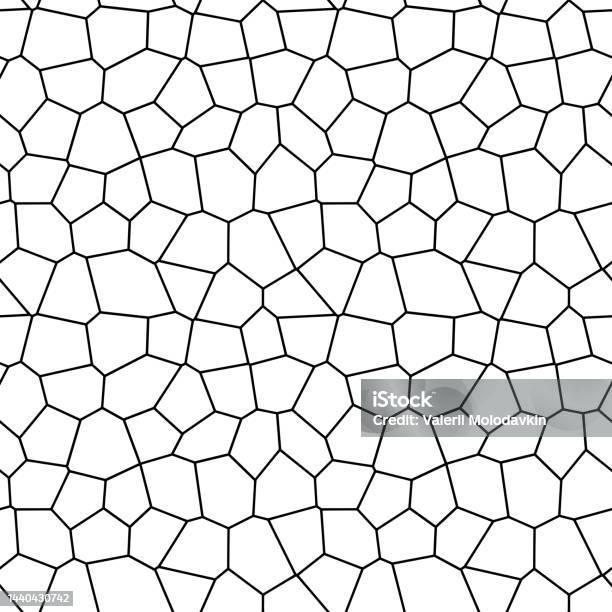 Seamless Pattern Mosaic Cellular Structure Vector Design Stock ...