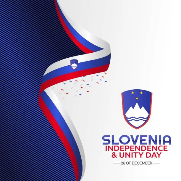 Vector illustration of Slovenia Independence and Unity Day Vector Illustration. Suitable for greeting card poster and banner.