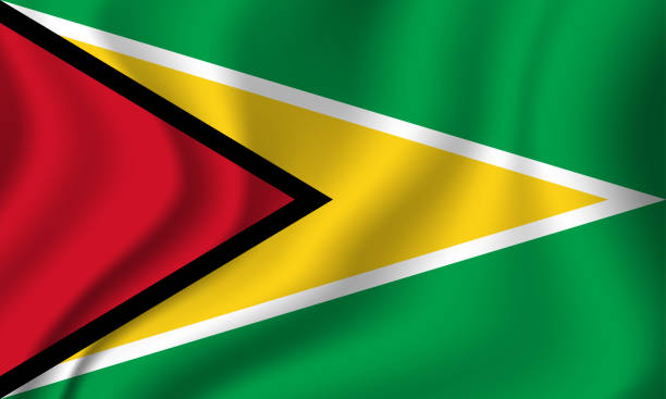 istock Flag of Guyana. National symbol in official colors. Template icon. Abstract vector background 1440444306