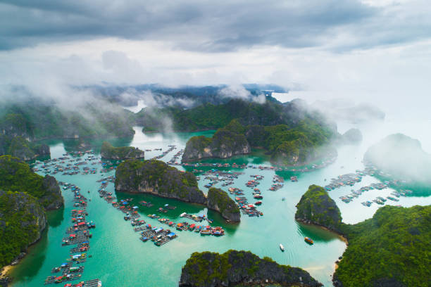 istock Panoramic view of Lan Ha Bay Vietnam 1440446590