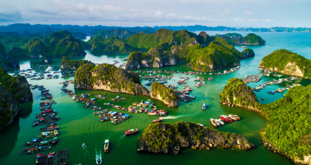 istock Panoramic view of Lan Ha Bay Vietnam 1440448454