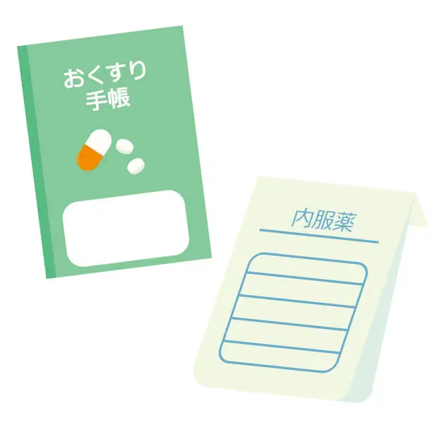 Vector illustration of Medication Notebook and Prescription Drugs