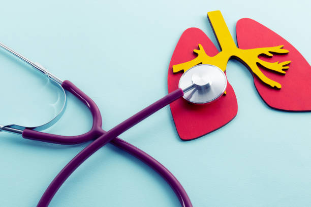 istock mockup lungs and stethoscope lies on a blue background 1440454207